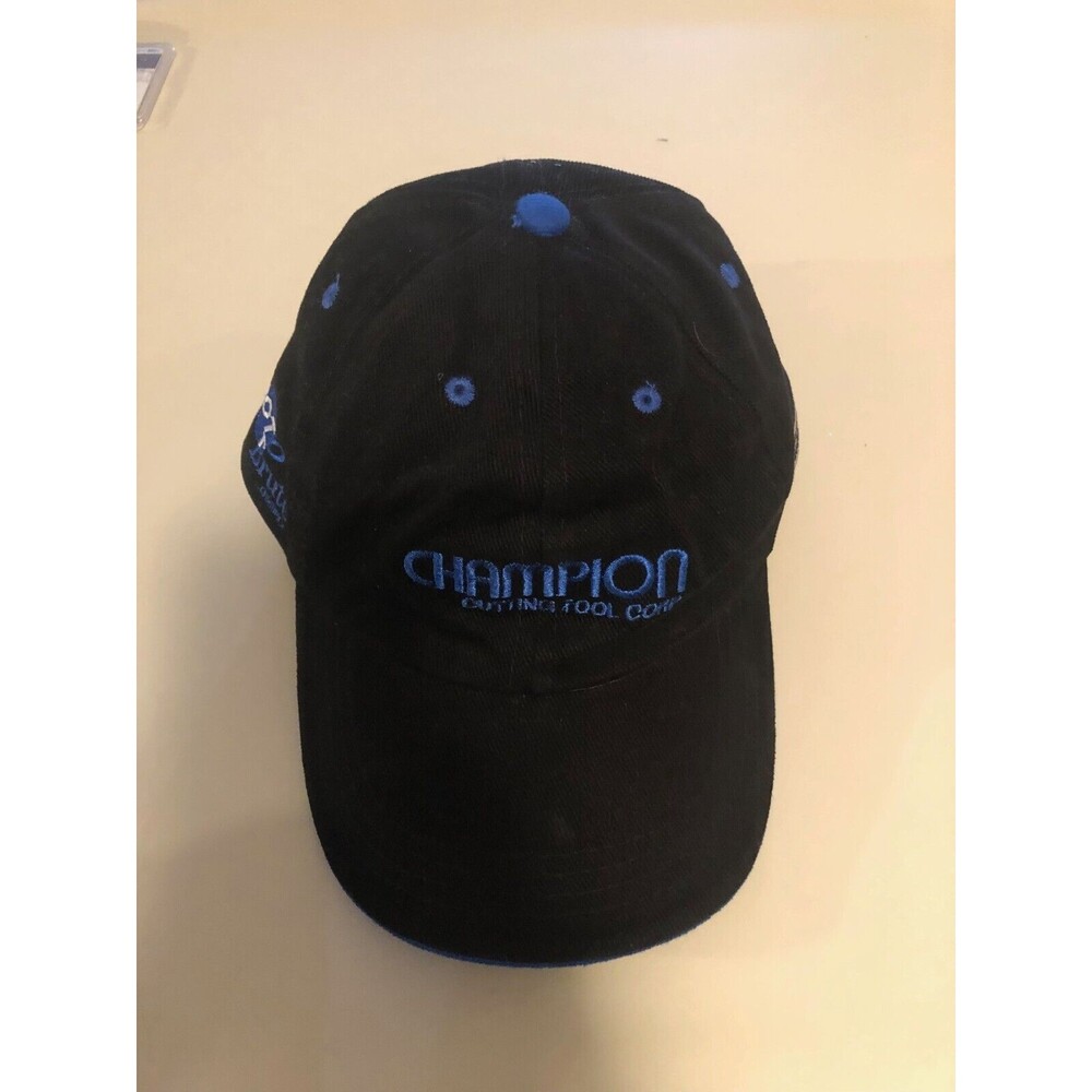 Champion Cutting Tool Baseball Cap Hat Black Adjustable